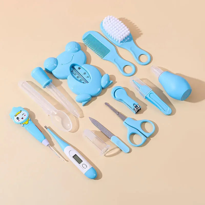 Baby Care Package Baby Shampoo Brush Bath Water Temperature Gauge Nail Clippers Thermometer 13 Piece Gift Set Nursing Set