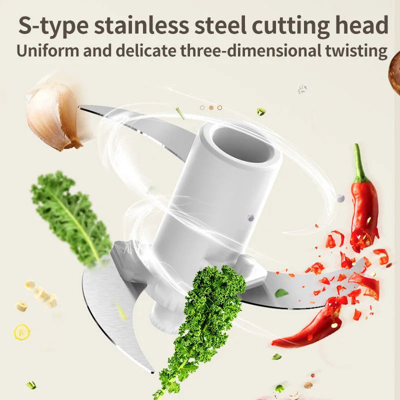 Multifunctional Cooking Machine Steel Kitchen Slicer Food Chopper Vegetable Cutter Usb Slicer Mixer Baby Mini Food Chopper