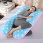 Multifunctional Pregnancy Pillow Four Seasons Universal Printed Pattern U-Shaped Waist Support Cushion Maternity Long Pillow