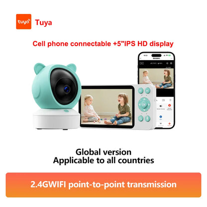 Babyphone WiFi 2K DANMINI 5" avec télécommande