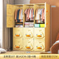 2025 Kids Wardrobe: Stainless Steel Storage Cabinet, Double Door Design Eco-Friendly & Child-Safe Easy Assembly Home Nursery