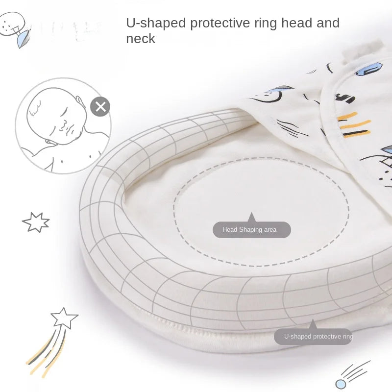 Ensemble lange pour nouveau-né avec bonnet ajustable, couverture douce et chaude anti-coups de pied, convient aux bébés de 0 à 3 mois.