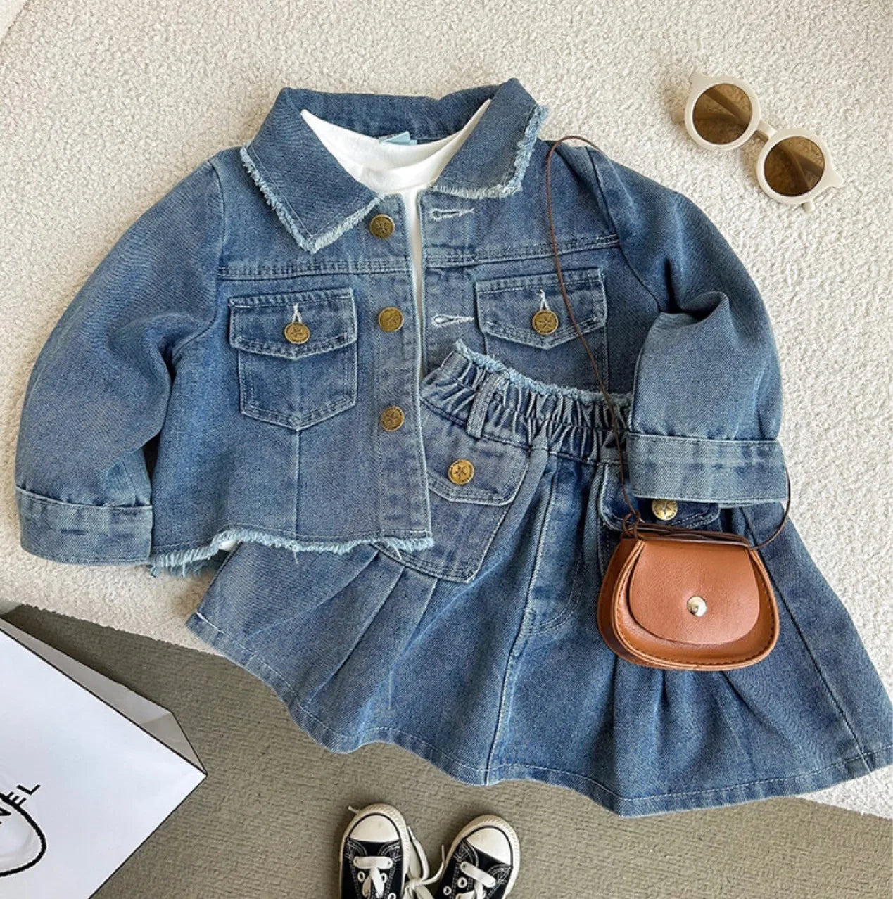 Toddler 2PCS Set – Casual Fairy Jeans Outfit for Girls