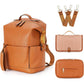 7-in-1 PU Leather Diaper Bag Set