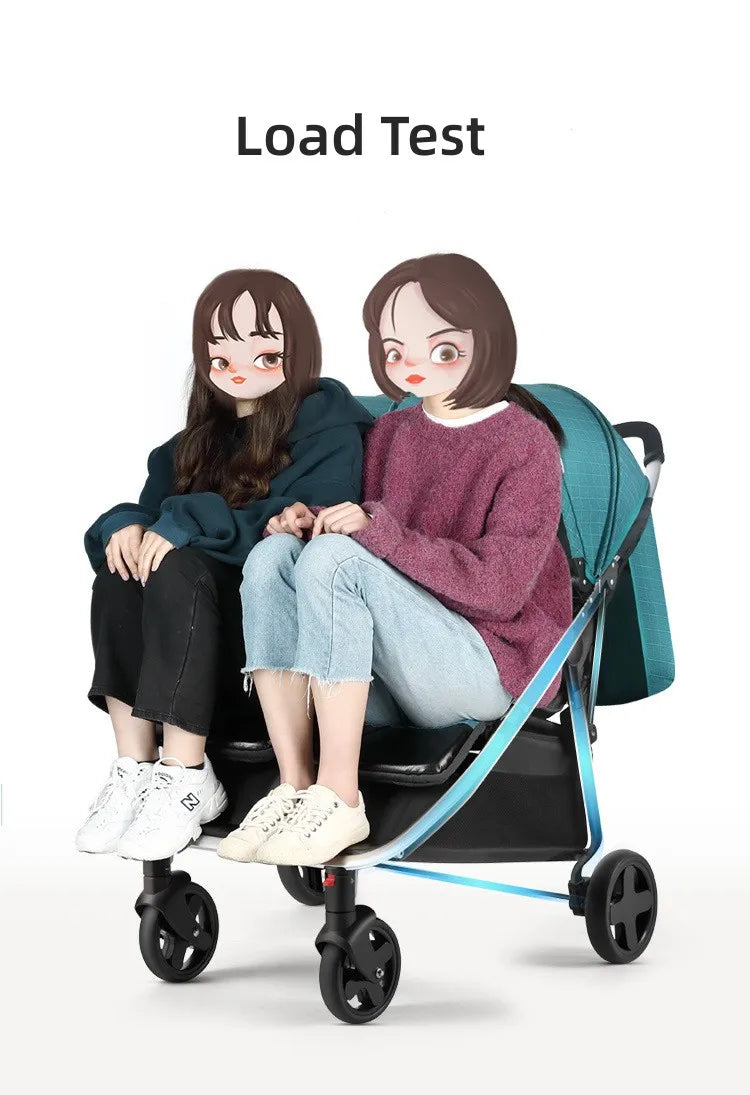 Top selling poussette double ,one key fold lightweight strollers with high quality,mutifunction twin stroller