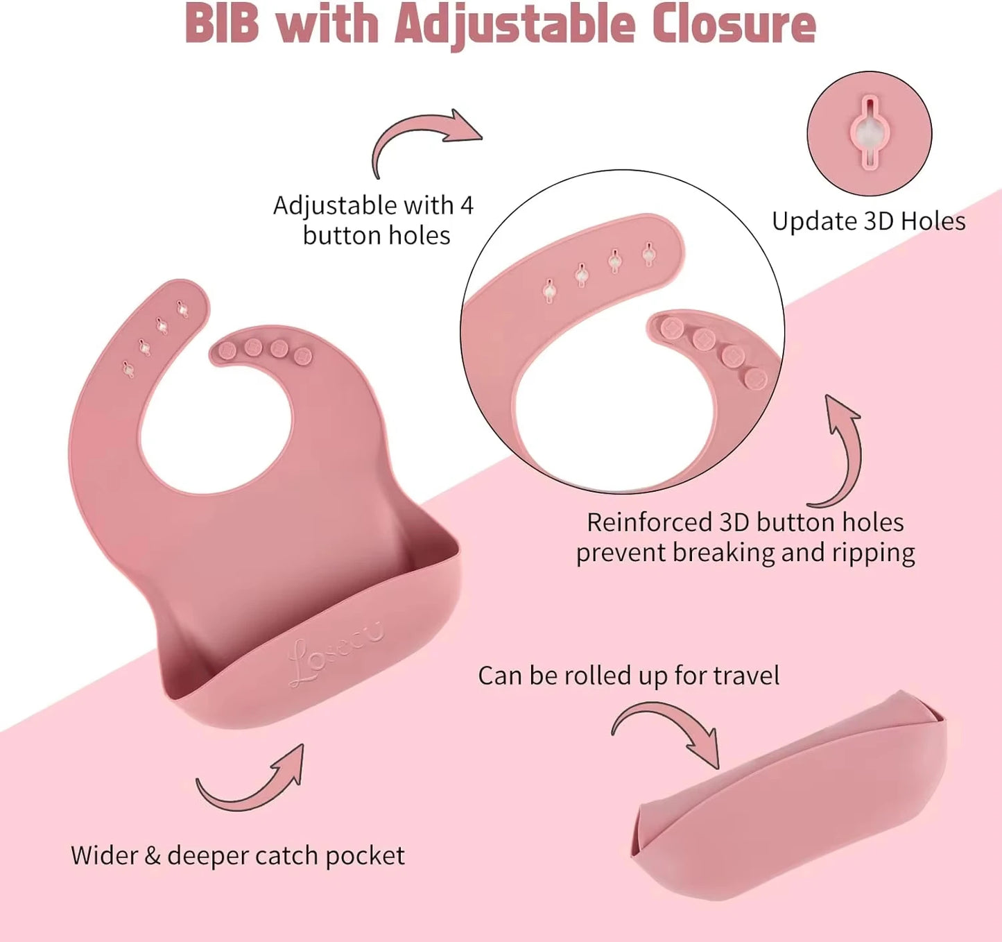 Infant Feeding Essentials – 9PCS Silicone Feeding Kit with Bib