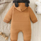 IURNXB Newborn Baby Fleece Romper Clothes Long Sleeve Hooded Onesies Thicken Jumpsuit Infant Costum Warm Homewear Outfits 1-18M