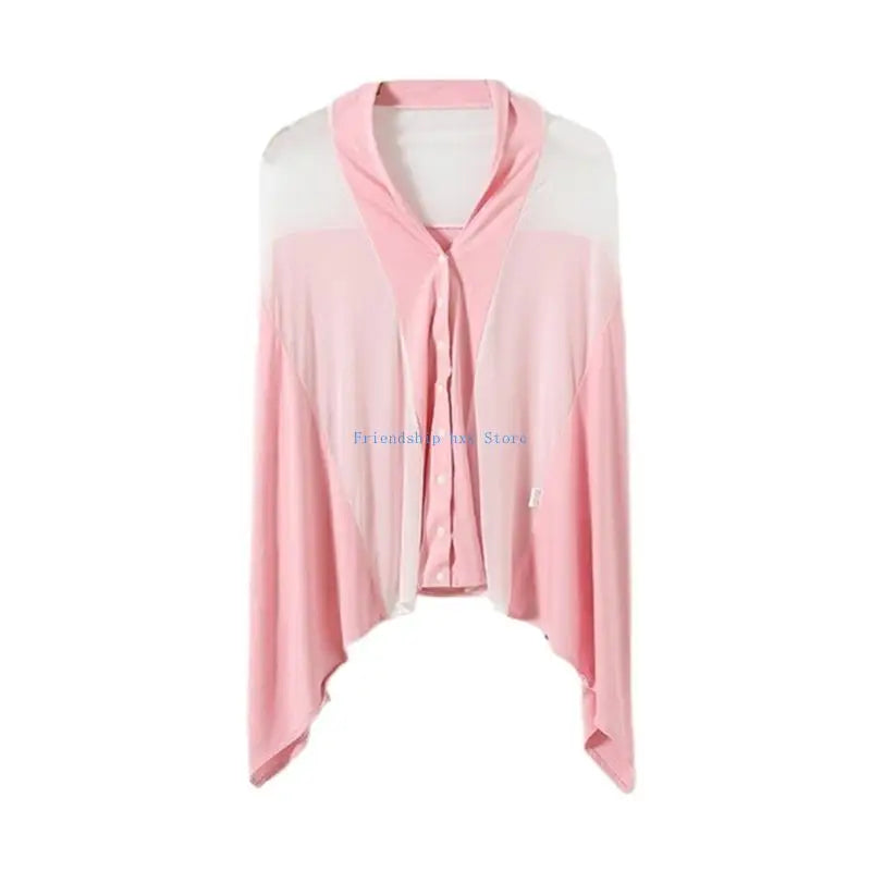 F1CB Upgrades Nursing Cover Scarf Breastfeeding Apron Soft & Breathable Privacy Feeding Shawl Pram Sunshade Fiber for Moms