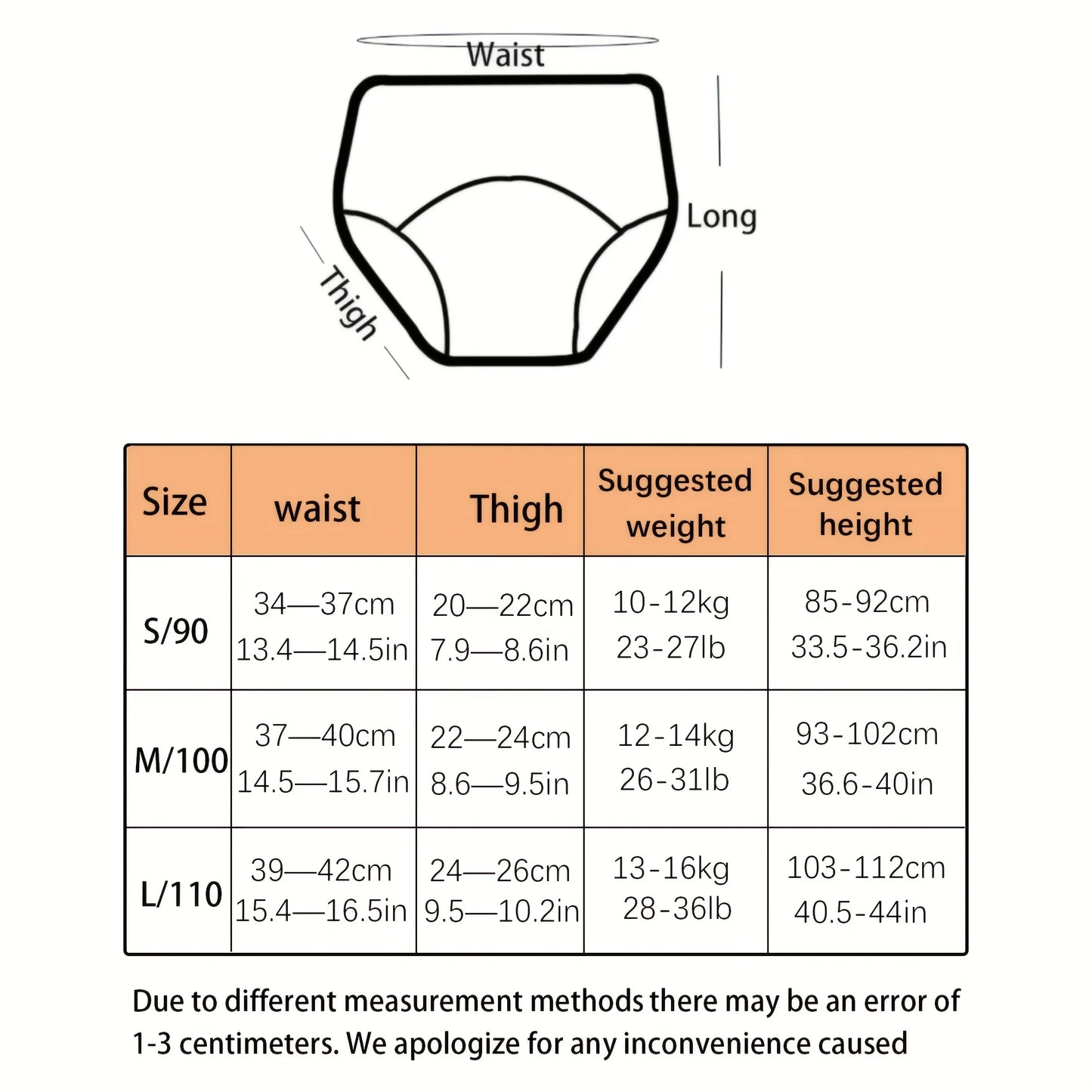 7 Pcs Washable Baby Training Pants