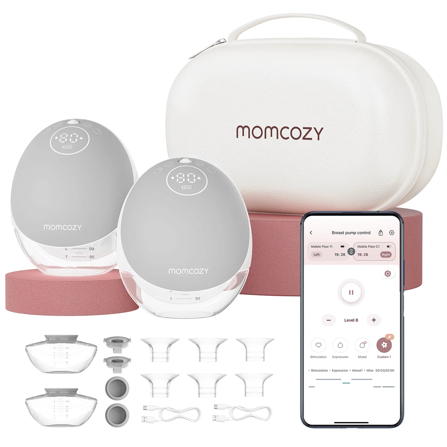 Momcozy M9 Breast Pump Hands Free Upgraded Mobile Flow