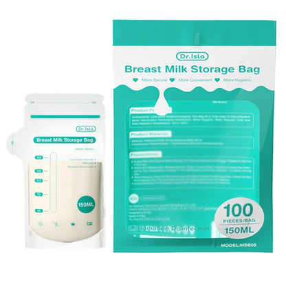 MAMIJOY  100Pcs 150ML Breast Milk Storage Bag Disposable Small Capacity Frozen Milk Storage Bag BPA Free Safe Feeding Bags