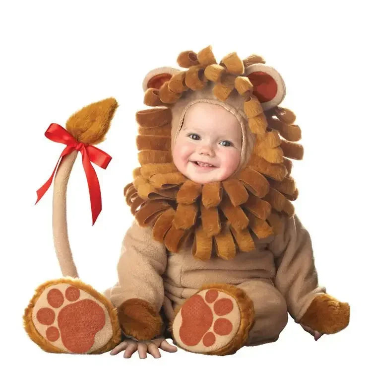 6M-24M Christmas Xmas Holiday Halloween Costume Infant Baby Girls Lion Dinosaur Rompers Elk Toddlers Clothes