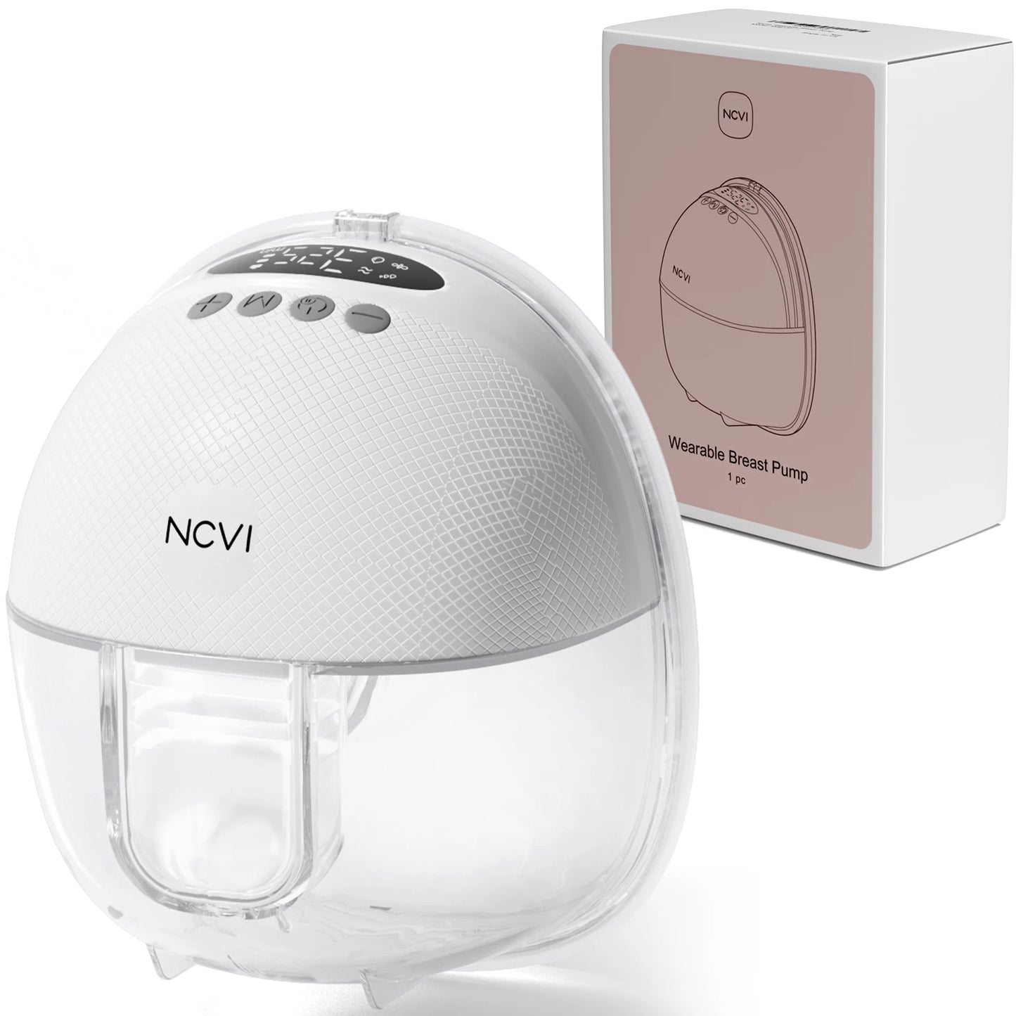 NCVI Electric Wearable Breast Pump for Breastfeeding 3 Flange Sizes, Smart Display