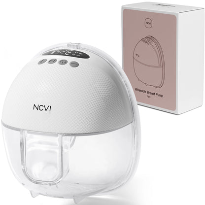 NCVI Electric Wearable Breast Pump for Breastfeeding 3 Flange Sizes, Smart Display