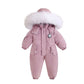 OLEKID -30 Degree Russia Winter Baby Jumpsuit Plus Velvet Baby Boy Overalls 1-5 Years Kids Toddler Girl Snowsuit Outerwear Coat