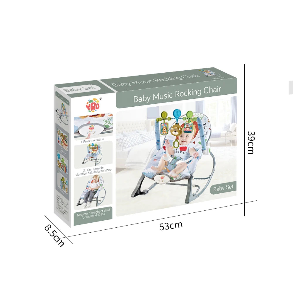 Baby Electric Rocking Chair Cradle Multifunctional Toys with Music Vibration Newborn Cradle Bed Sleep Shaker fit 0-2 Years Old