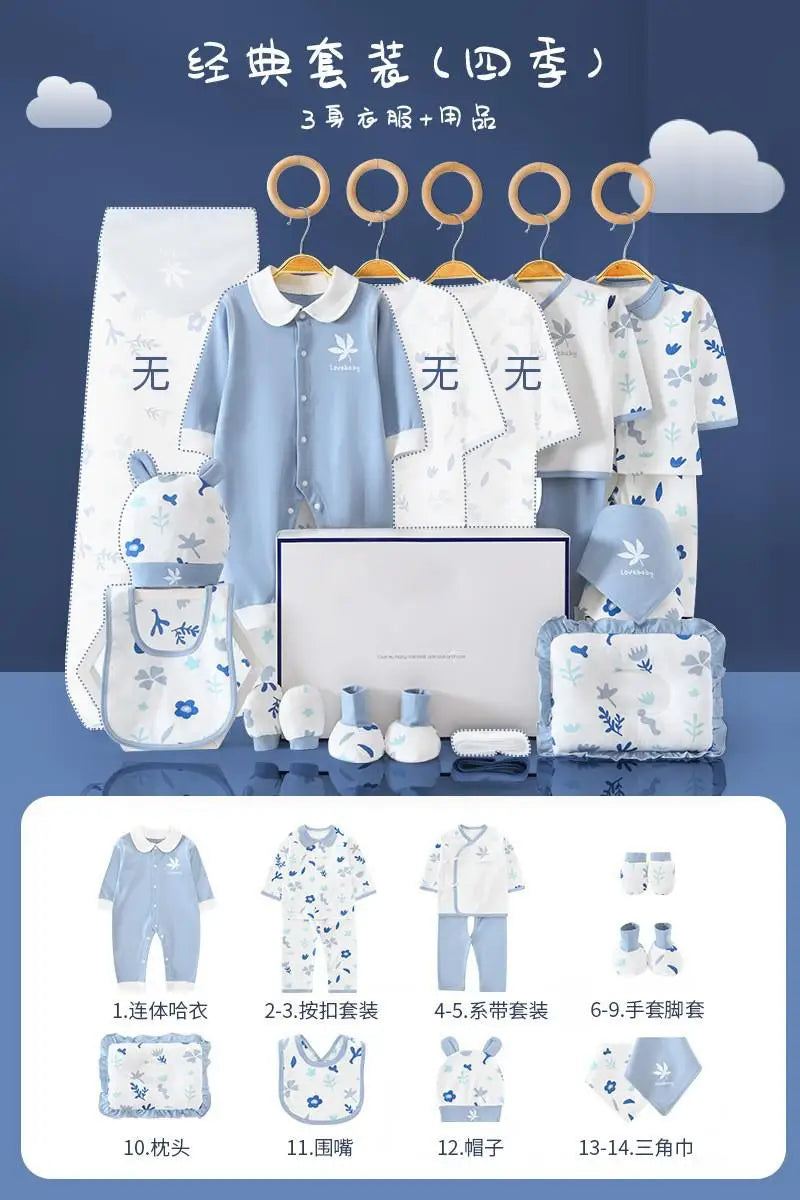 Pure Cotton Newborn Baby Set – Unisex Clothing Suit (0–12 Months)