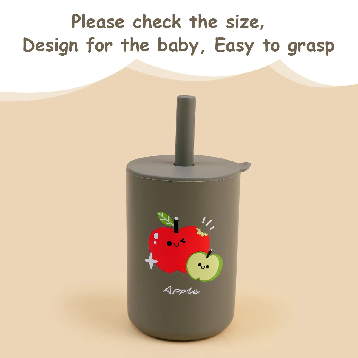Toddler Feeding Bottle – Silicone Straw Cup for Kids