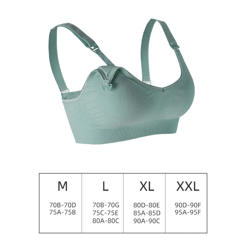 Wireless Maternity Bra Front Open Gather Together Prevent Sagging Seamless 3D Breathable Comfortable Breastfeeding Bras Push Up