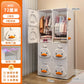 2025 Kids Wardrobe: Stainless Steel Storage Cabinet, Double Door Design Eco-Friendly & Child-Safe Easy Assembly Home Nursery