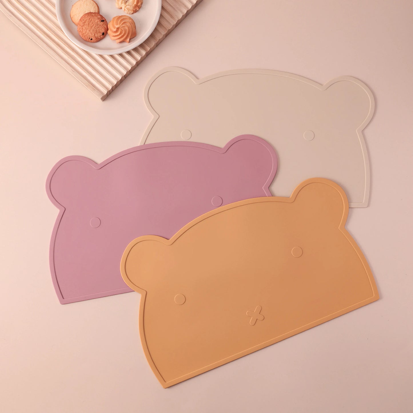 Color Kids 1PCS Silicone Placemat Leakproof Heat Resistant Stays Put Dishwasher Safe BPA Free Feeding Mat Mealtime Essential