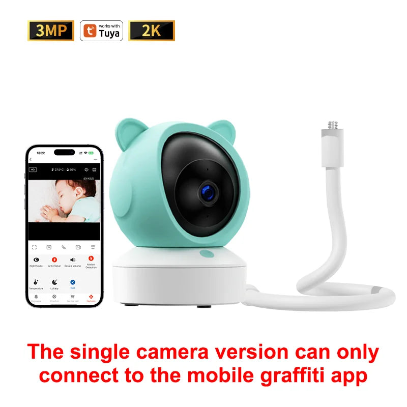 Babyphone WiFi 2K DANMINI 5" avec télécommande