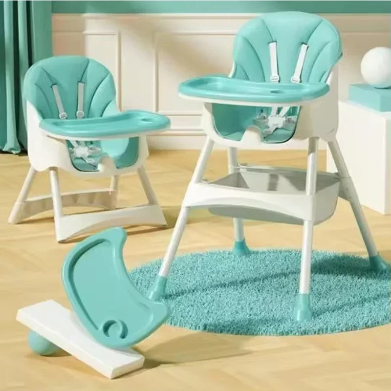 Factory Multi-functional Adjustable Foldable Baby High Chair For Feeding Chair With Big Bag And Safety Belt