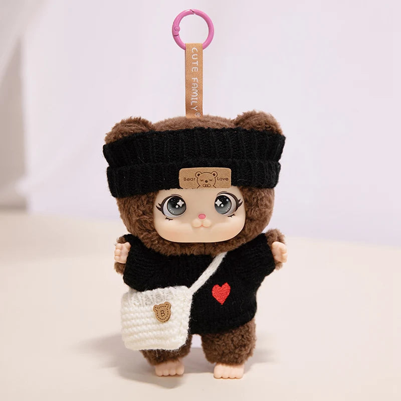 Family Animal Plush Toy – DIY Vinyl Keychain for Kids