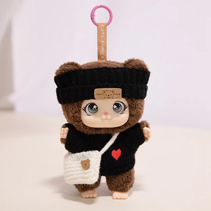 Family Animal Plush Toy – DIY Vinyl Keychain for Kids