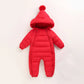 OLEKID Autumn Winter Newborn Baby Romper Hooded Plus Velvet Toddler Boy Jumpsuit New born Snowsuit Infant Baby Girl Overalls