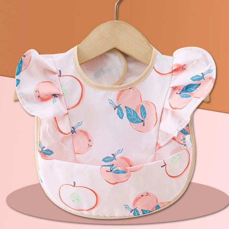 Baby Feeding Bib Apron Kids Mess-proof Waterproof Bib for Baby Girls Children 0-4 Years Feeding Dining Laciness Smock Bibs Apron