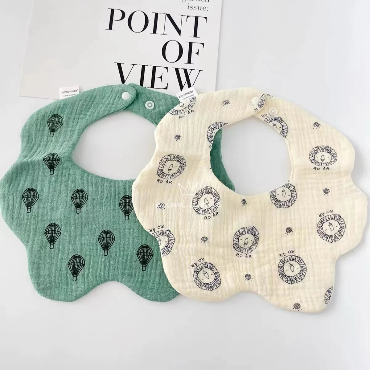 Baby Bib Waterproof Newborn Burp Cloths Cotton Girls and Boys Work Bibs Cute Print Soft Newborn Baby Gift Feeding Accessories