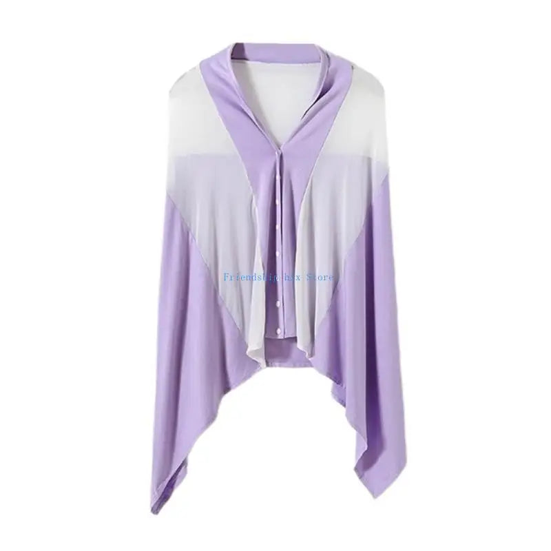 F1CB Upgrades Nursing Cover Scarf Breastfeeding Apron Soft & Breathable Privacy Feeding Shawl Pram Sunshade Fiber for Moms