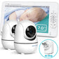 7" Dual-Camera Baby Monitor – Split Screen, PTZ, Auto Night Vision
