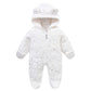 OLEKID 2025 Autumn Winter Newborn Baby overalls Flannel Hooded Kids Baby Girl Rompers 0-1 Years Toddler Boy Jumpsuit Outfits