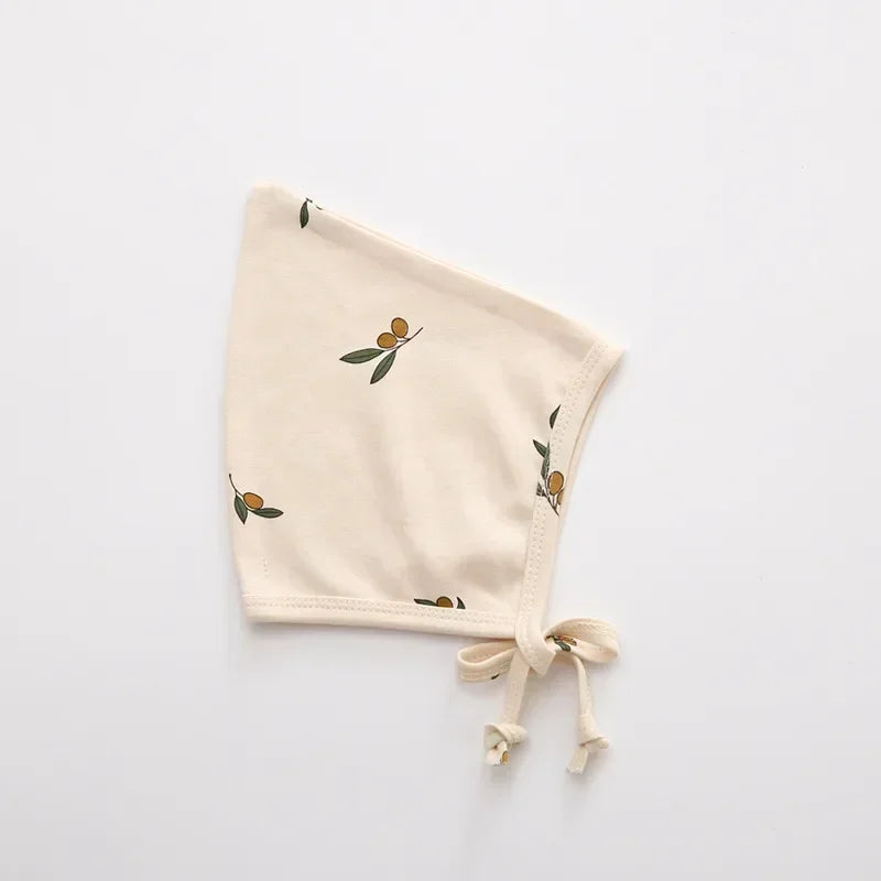 Floral Retro Baby Beanie Hat for Spring Summer Photos