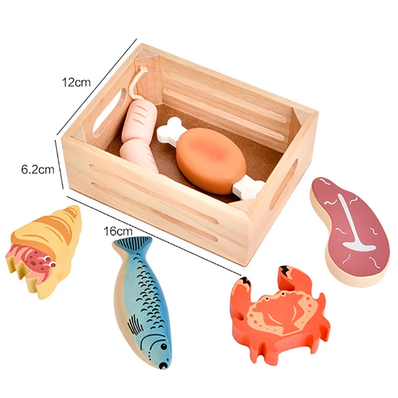 Wooden Dessert & Food Playset – Montessori Fun!