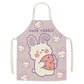 Cute little dinosaur bear rabbit pattern apron home linen children's cleaning apron kitchen cooking baking bib