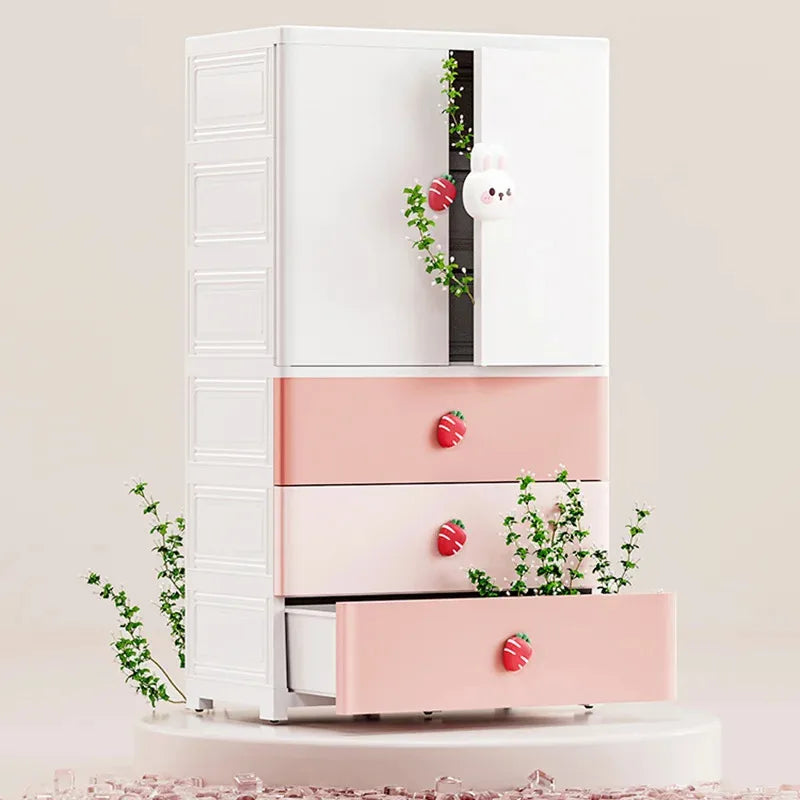 Foldable Storage Cabinet Wardrobe Filing Plastic Chest Modular Wardrobes Baby Cupboard Drawer Armarios Bedroom Furniture