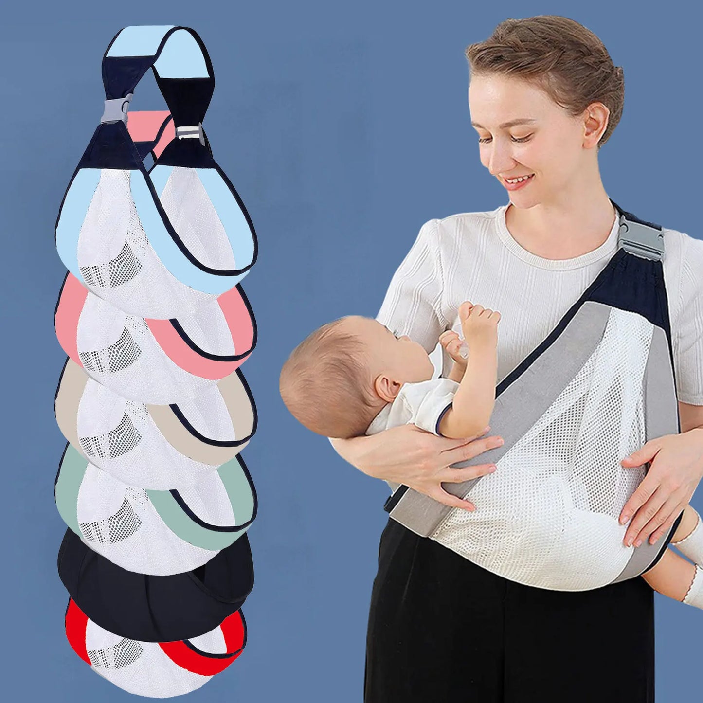 Baby Holding Sling Carrier Adjustable Baby Wrap Hip Sling Universal Carrying Baby Holder Waist Stool Breathable Sling Carrier