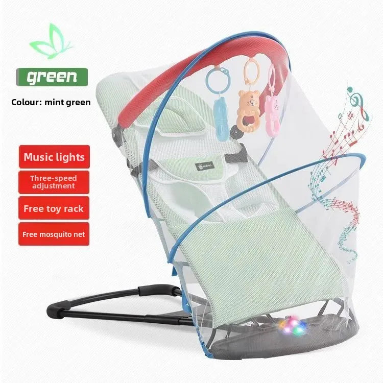 Baby Rocker Swing Chair Soothing Calming Tool Infant Feeding Change Recliner Foldable Adjustable Portable Comfortable Easy Care