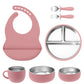 7PCS Baby Feeding Set – Stainless Steel & Silicone Tableware