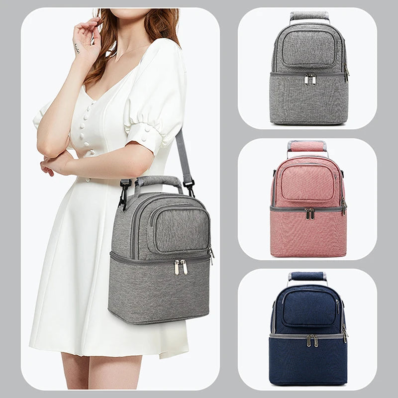 Double Layer Insulation Mommy Milk Storage Breast Pump Bag