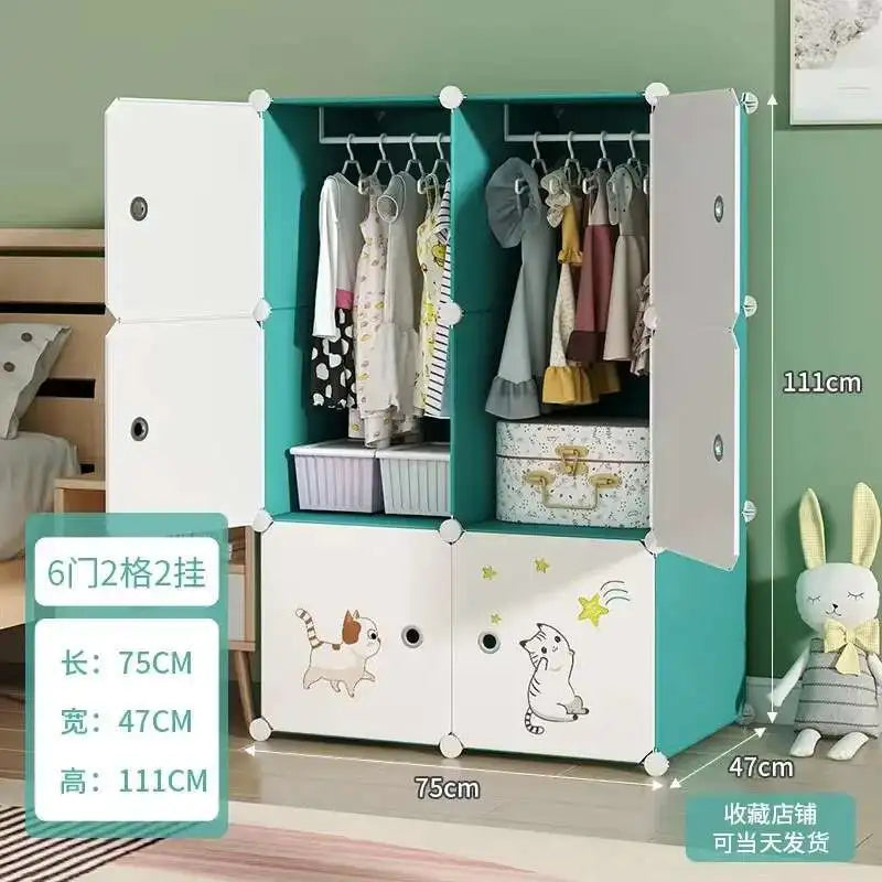 Baby Storage Cabinet Wardrobe Children's Organizer Dresser Montessori Clothes Closet Girl Dresses Girls Sale Price Furniture