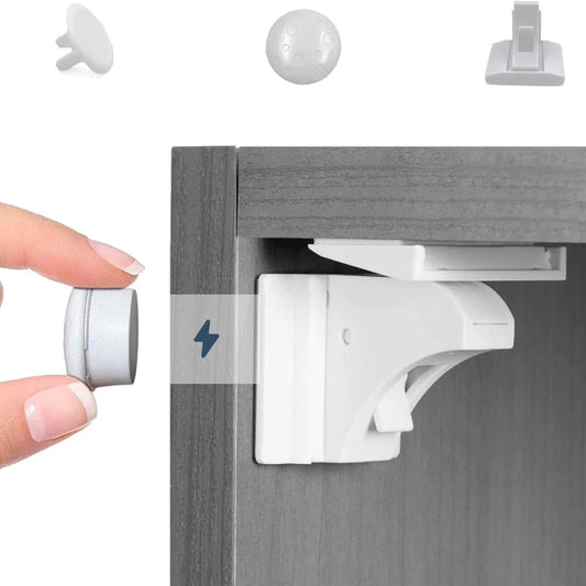 1-5PCS Magnetic Child Safety Lock, Limiter Kids No Drilling Drawer Lock Fridge Lock Cabinet Lock for Home Baby Security