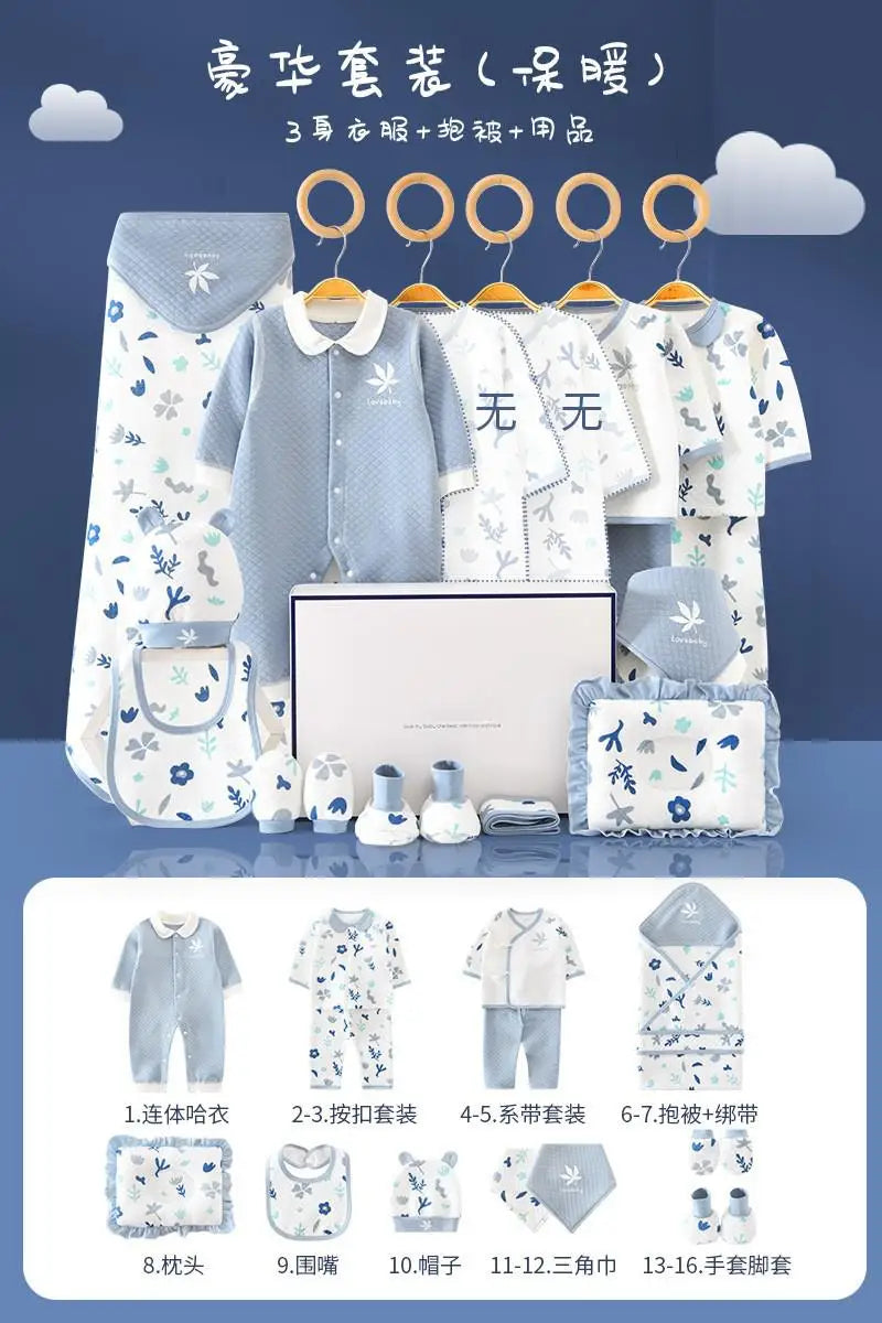 Pure Cotton Newborn Baby Set – Unisex Clothing Suit (0–12 Months)