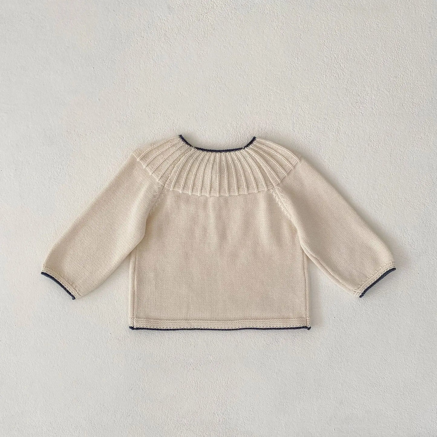 INS Spring, Autumn, Winter Fashion Single Item Girl Baby Sweater Cardigan Baby Sweater Herringbone Jacquard Knitted Coat