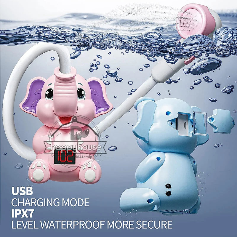 Baby Bath Toys Bath Shower with Shower Thermometer Electric Elephant Water Spray Water Toys for Kids Tathtub Toys for Toddlers