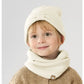 Cotton Baby Hat Scarf Glove Set Winter kids Hats Scarf Set Knitted Warm Hat Children's Beanie with Neck Warmer Girls Cap