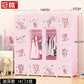 Low Profile Kids Storage Cabinet Cute Baby Clothes Organizer With Plastic Shelves For Nursery Toddler Room Furniture